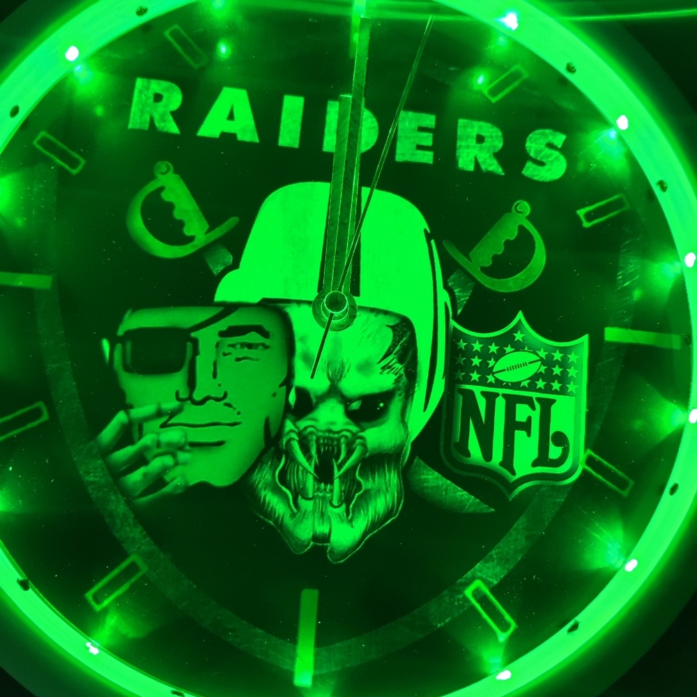 Raiders predator wall clock